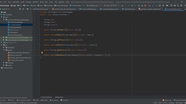 Basic Banking App - Creating SQLite database - using it to populate listview . смотреть онлайн