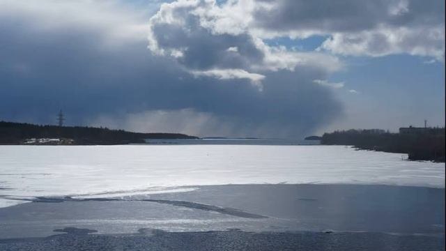 Ладожское озеро зимой. Пейзажи. Туризм. смотреть онлайн