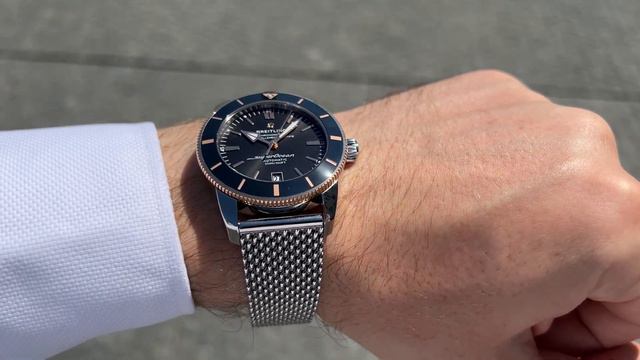 Breitling SuperOcean Heritage 42 Mm Black Two-tone