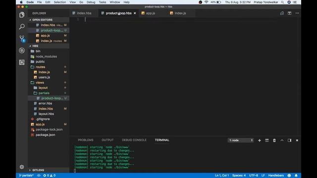 Handlebars Tutorial #6 Partials смотреть онлайн