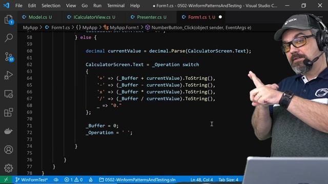 C# with CSharpFritz - Windows Forms and the MVP Design Pattern for Unit Testing смотреть онлайн