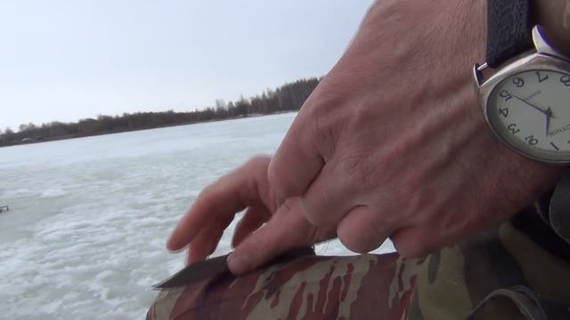 Карась со льда! Это реально! Отчёт о рыбалке в марте. смотреть онлайн
