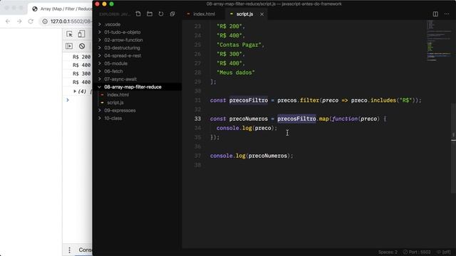 08/10 Array - Map, Filter e Reduce - JavaScript Antes do Framework (React ou Vue.js) смотреть онлайн