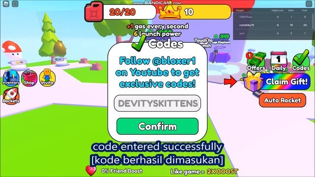 *ALL CODES WORK* Rocket Simulator ROBLOX | 31 MAY 2023 смотреть онлайн