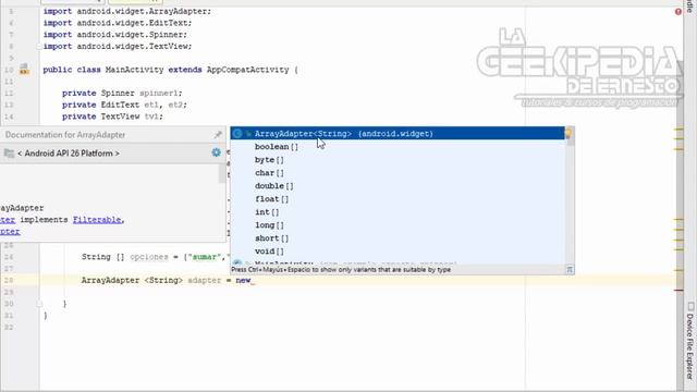 Curso Android desde cero #18 | Control Spinner en Android Studio смотреть онлайн