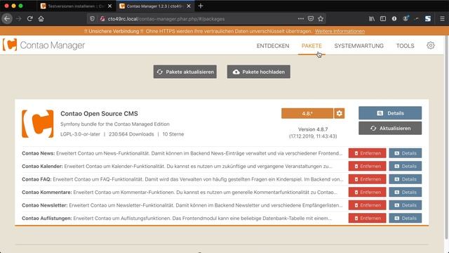 Contao 4 – Testversion | Entwicklerversion | Release Candidate installieren смотреть онлайн
