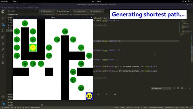 Shortest Path Finding Animation смотреть онлайн