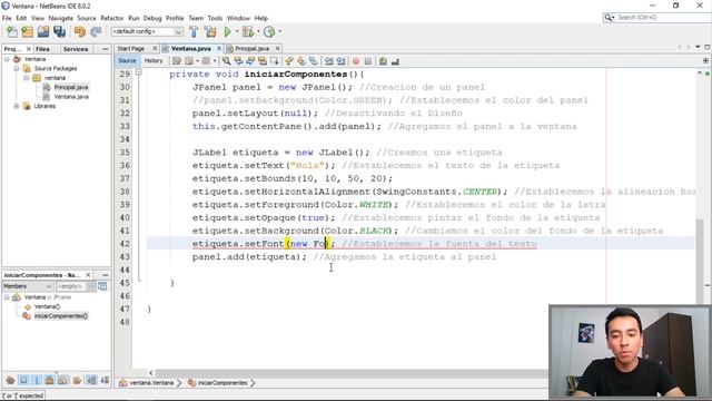 93. Programación en Java || Gráficas || Etiquetas (JLabel) - Modificar fuente del texto смотреть онлайн