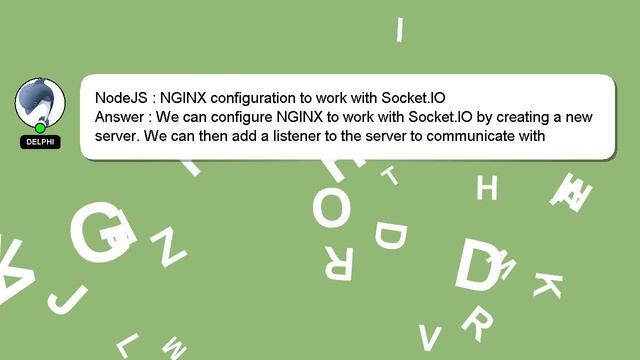 NodeJS : NGINX Configuration To Work With Socket.IO