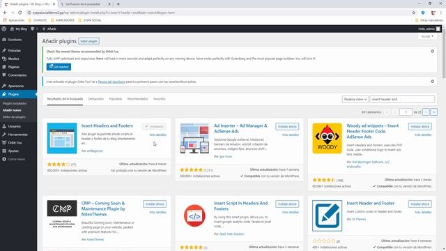 ?️ Insertar o añadir código en encabezado ( header and footer), Wordpress 5, tutorial español. смотреть онлайн