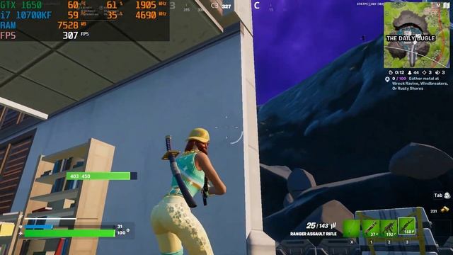 FORTNITE CHAPTER 3 - GTX 1650 + i7-10700KF PERFOMANCE MODE 1080p 60fps смотреть онлайн