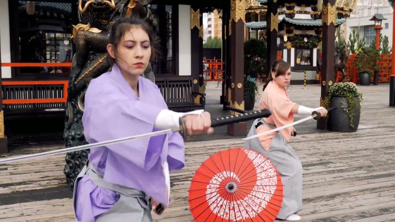Танец с зонтами  Кэнбу Кокоро. Samurai Sword Dance. Kenbu Kokoro