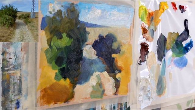 Oil Painting of a Country Road (Landscape Sketch) ?? смотреть онлайн
