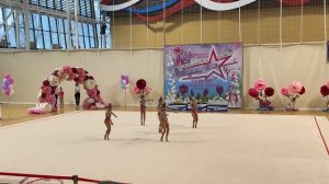 Центр Ирины Винер. Команда «Рекорд«Групповое упражнение б/п Художественная гимнастика #спорт