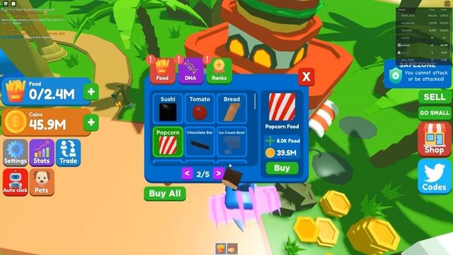 НОВЫЙ СИМУЛЯТОР ЖИРДЯЯ! СЕКРЕТНЫЕ КОДЫ САМЫЙ ТОЛСТЫЙ В РОБЛОКС! Roblox Eating Simulator смотреть онлайн