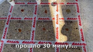 Сравнительные испытания пропиток для бетона