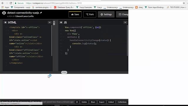 Easy Online or Offline Detection with Vue js смотреть онлайн