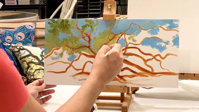 Painting Demo, Angel Oak Tree by Fer Caggiano смотреть онлайн