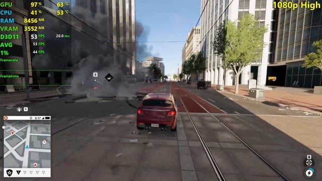GTX 1650 | Watch Dogs 2 - 1080p - Medium, High, V.High, Ultra