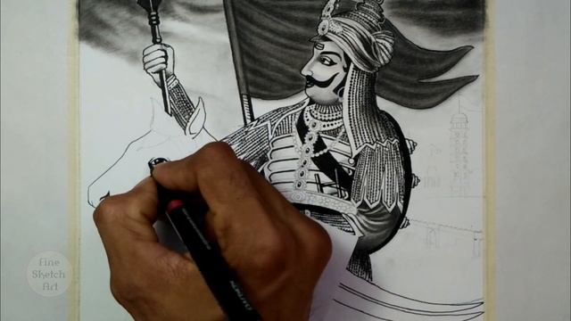 Maharana Pratap Drawing |King of Mewar| |Fine Sketch Art| смотреть онлайн