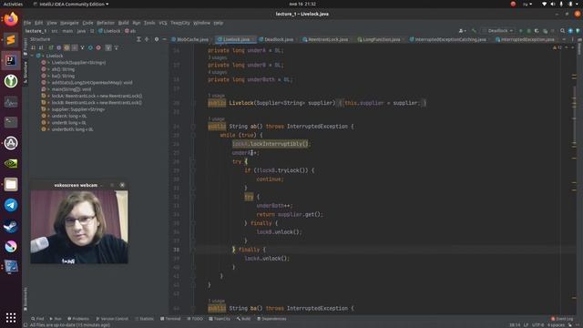 Многопоточное программирование на Java. Лекция №2: блокировки смотреть онлайн