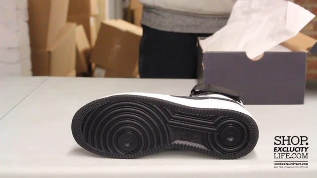 Nike Air Force 1 High QS White - Black Video at Exclucity смотреть онлайн