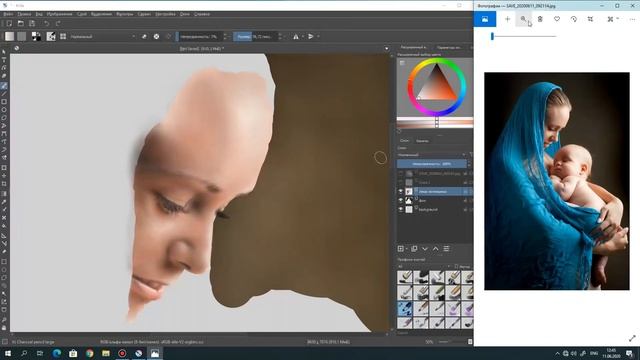 Урок 1. Рисование реалистичных лиц в Krita (How to paint in Krita) смотреть онлайн