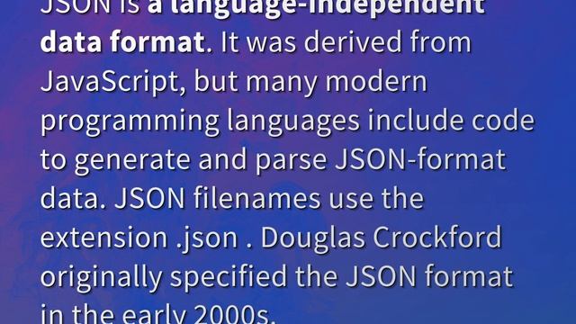 What is JSON language? смотреть онлайн