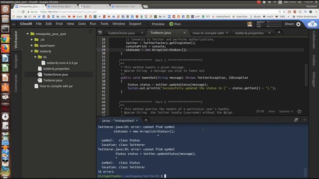 Make your own Twitter Bot with twitter4j API смотреть онлайн