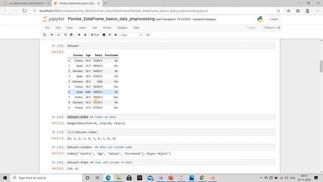 Python Pandas Data Frame Basic operations (Session #2) - Hindi, Urdu, English смотреть онлайн