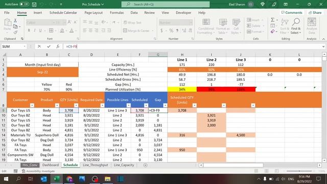 production scheduling finite excel смотреть онлайн