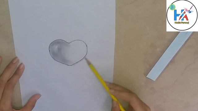 How to draw heart sketch water drop | Easy way to draw heart sketch step by step | Hadia Farooqi | смотреть онлайн