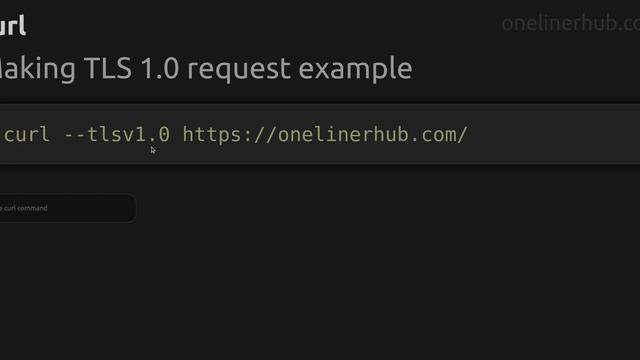 Making TLS 1.0 request example #curl смотреть онлайн