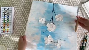 Пишем интерьерную картину с текстурной пастой и поталью / картины с поталью / Текстурная паста