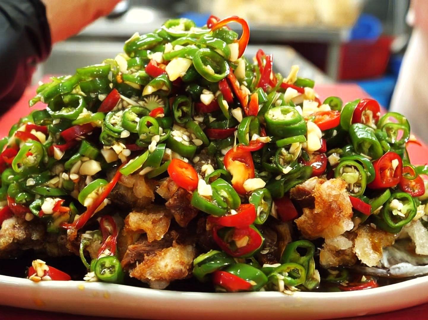 Жареный рис с яйцом - корейская уличная еда