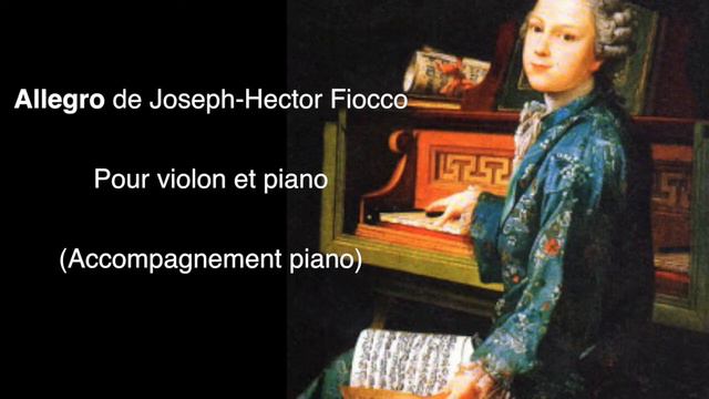 Allegro De Fiocco, Accompagnement Piano, Tempo Lent