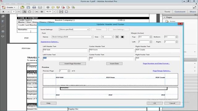 How to add header and footer in pdf using adobe Acrobat Pro смотреть онлайн