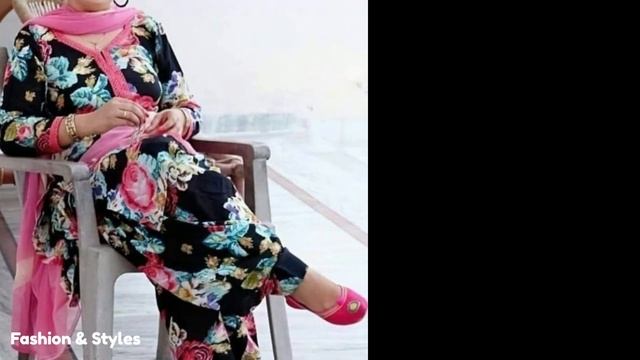 प्रिंटेड सूट को Stylish बनाने की जबरदस्त Tricks | Printed Suit with plain contrast dupatta design | смотреть онлайн