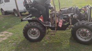 Рулевое управление, крабовый ход, первый выезд мини трактора.