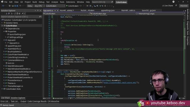 C#/WPF - IConfiguration and KeyVault смотреть онлайн