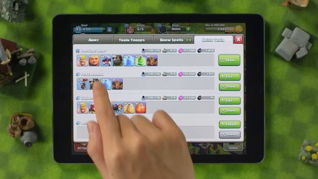 Обнова. Постройка войск. Шаблоны армий | Clash Of Clans