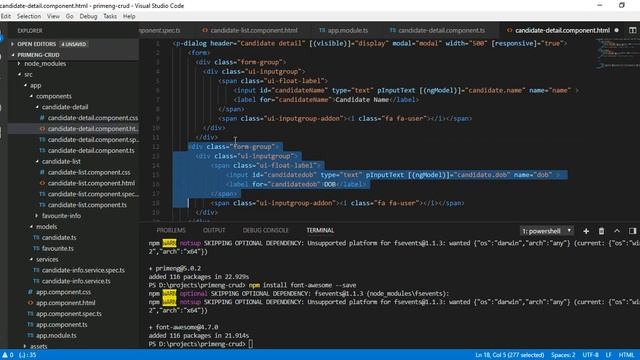 Angular 5 Tutorial - PrimeNG CRUD application Part3 смотреть онлайн