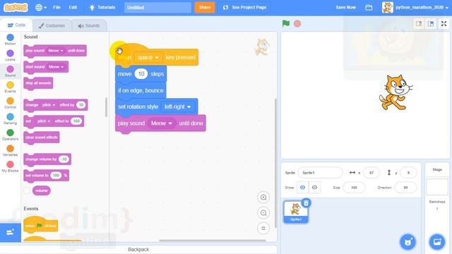 #Scratch 3 Test Lesson 1.3 Мяукаем смотреть онлайн