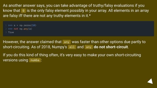 Test if numpy array contains only zeros смотреть онлайн