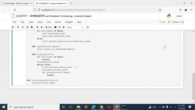 Python Program to Interchange the two Adjacent Nodes given a circular Linked List смотреть онлайн