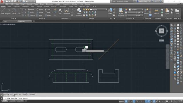 MinPro [AutoCAD] Practice for beginners No 19 смотреть онлайн