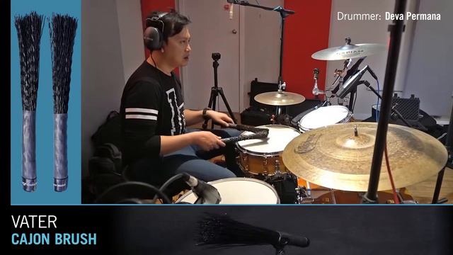 Testing Vater Cajon Brushes on Yamaha Maple Custom drum set. Sennheiser 421 Shure SM81 52A kit brus смотреть онлайн