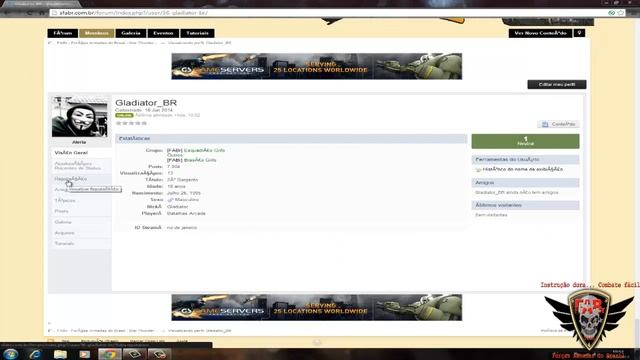 Clan [FABr] - Tutorial #02 - Como colocar o id Steam no Fórum. смотреть онлайн