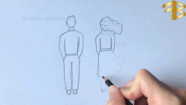 How to draw Couple with pencil sketch - couple drawing, cute lovers drawing, romantic drawing, смотреть онлайн