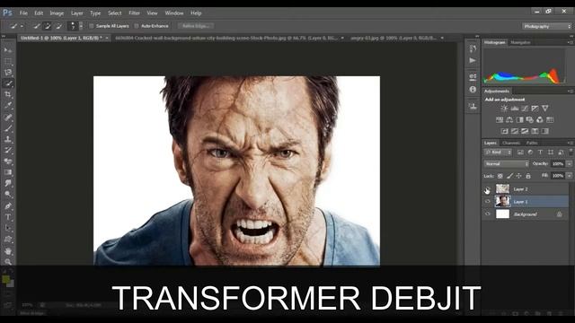 How to make crack effect on face !! Photoshop Tutorial !! смотреть онлайн
